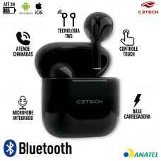 Fone Bluetooth EP-TWS-21BK C3 Tech - Preto